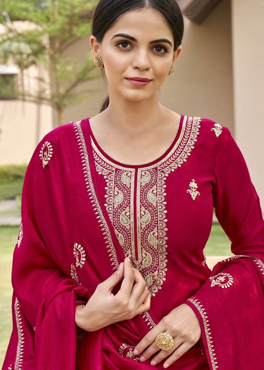 kalarang jiya silk elegant salwar suit catalog