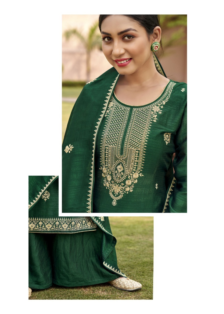 kalarang jiya silk elegant salwar suit catalog