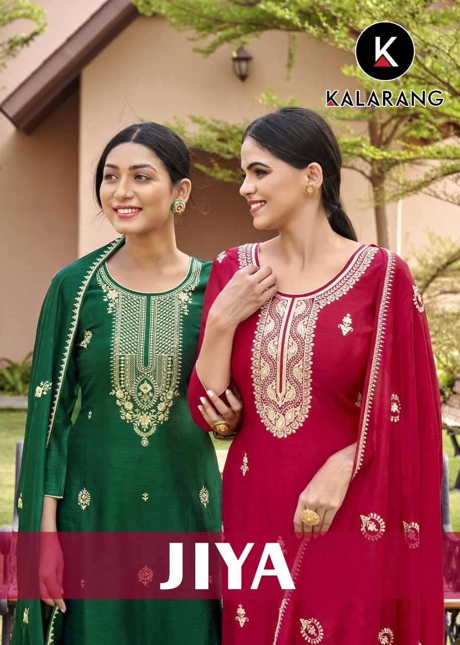 kalarang jiya silk elegant salwar suit catalog