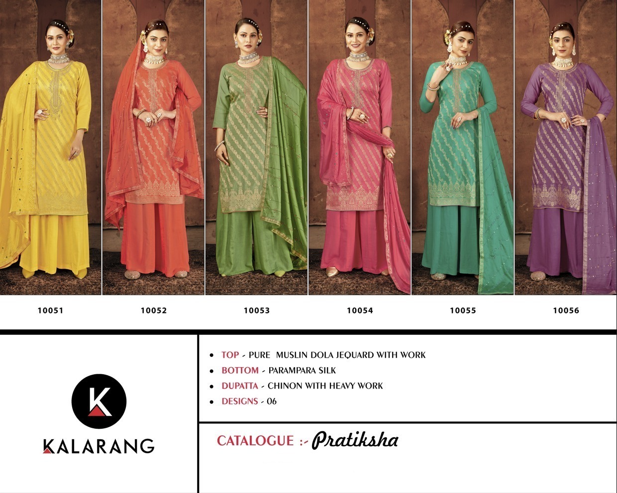 kalarang pratiksha muslin gorgeous look salwar suit catalog