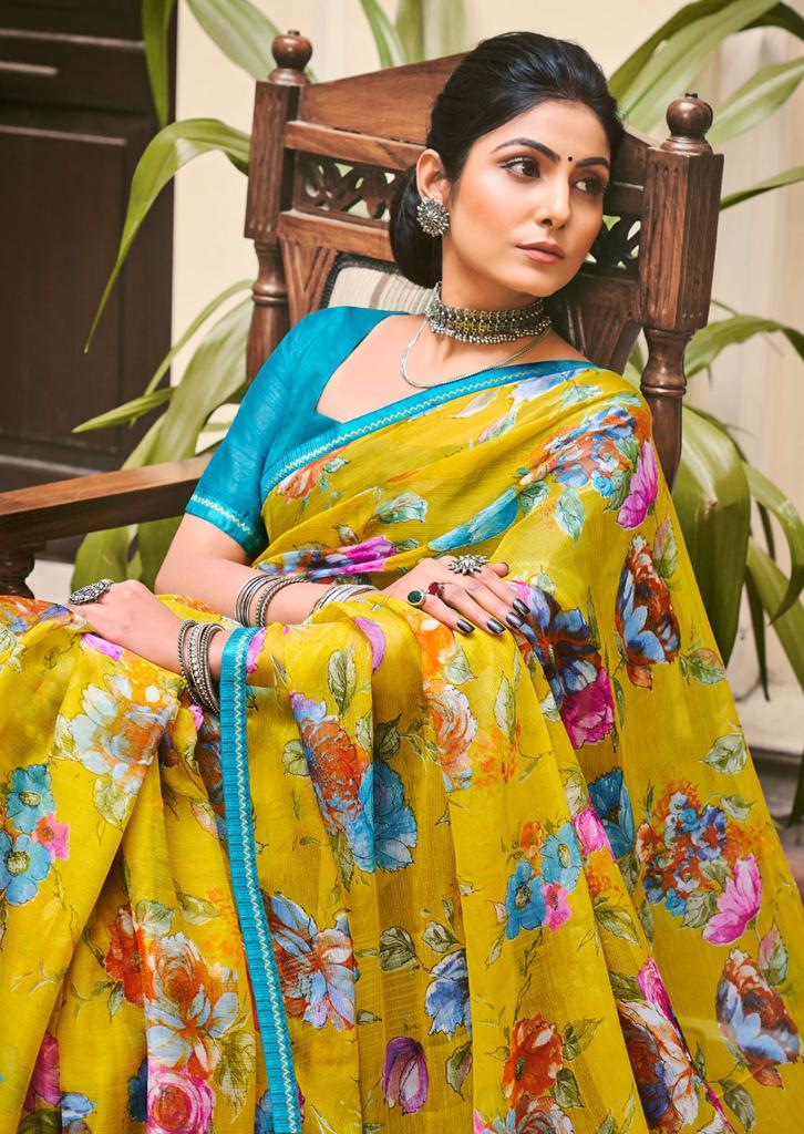 lt fashion akshara chiffon exclusive print saree catalog