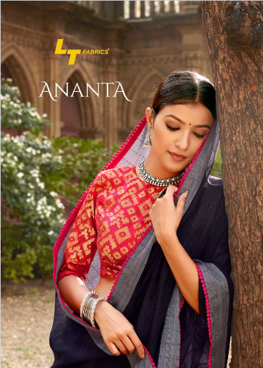 lt fashion ananta linen graceful look saree catalog