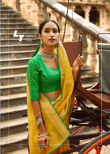 lt fashion ananta linen graceful look saree catalog