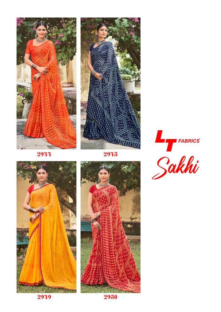 lt fashion sakhi chiffon gorgeous look saree catalog