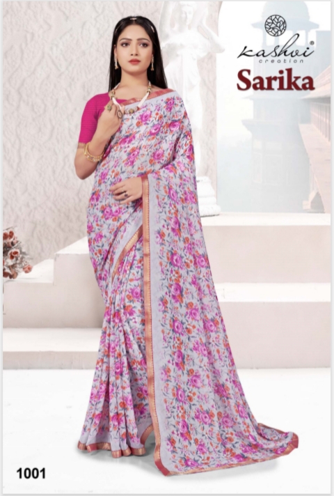 lt kashvi creation sarika micro elegant look saree catalog