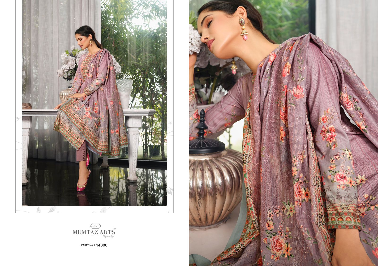 mumtaz art zareena satin exlusive print salwar suit catalog