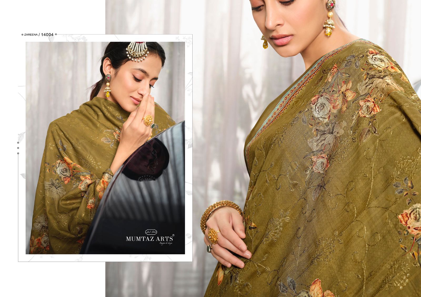 mumtaz art zareena satin exlusive print salwar suit catalog