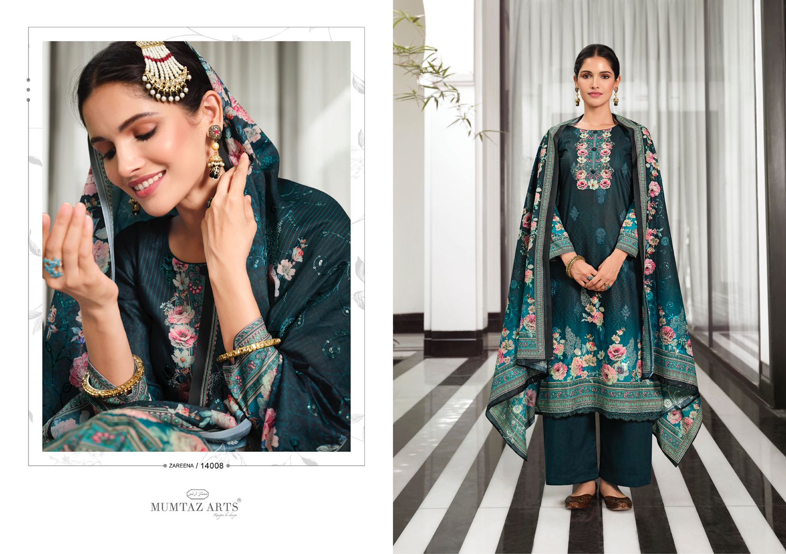 mumtaz art zareena satin exlusive print salwar suit catalog