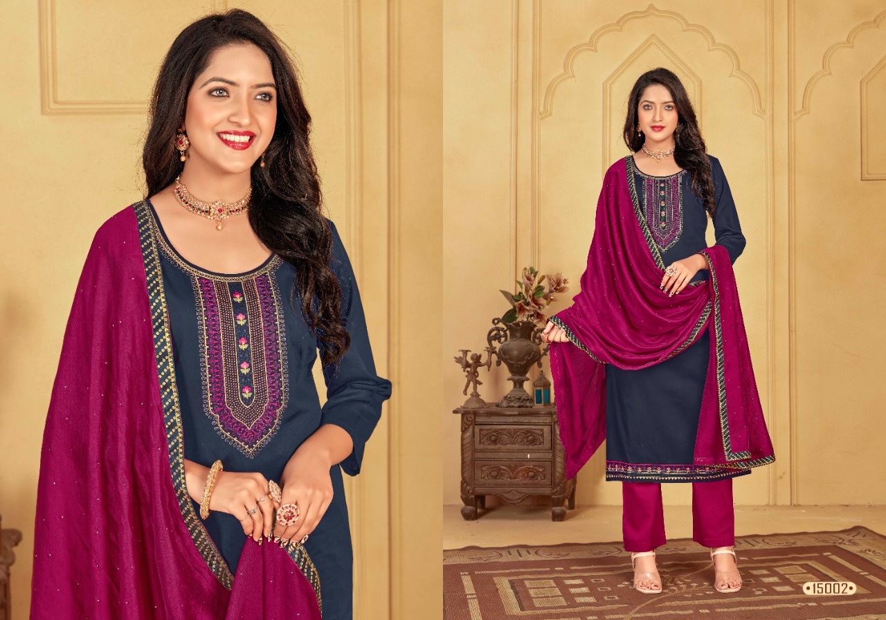 panch ratna gunjita jam silk asstonising salwar suit catalog