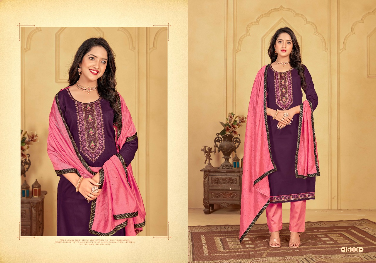 panch ratna gunjita jam silk asstonising salwar suit catalog