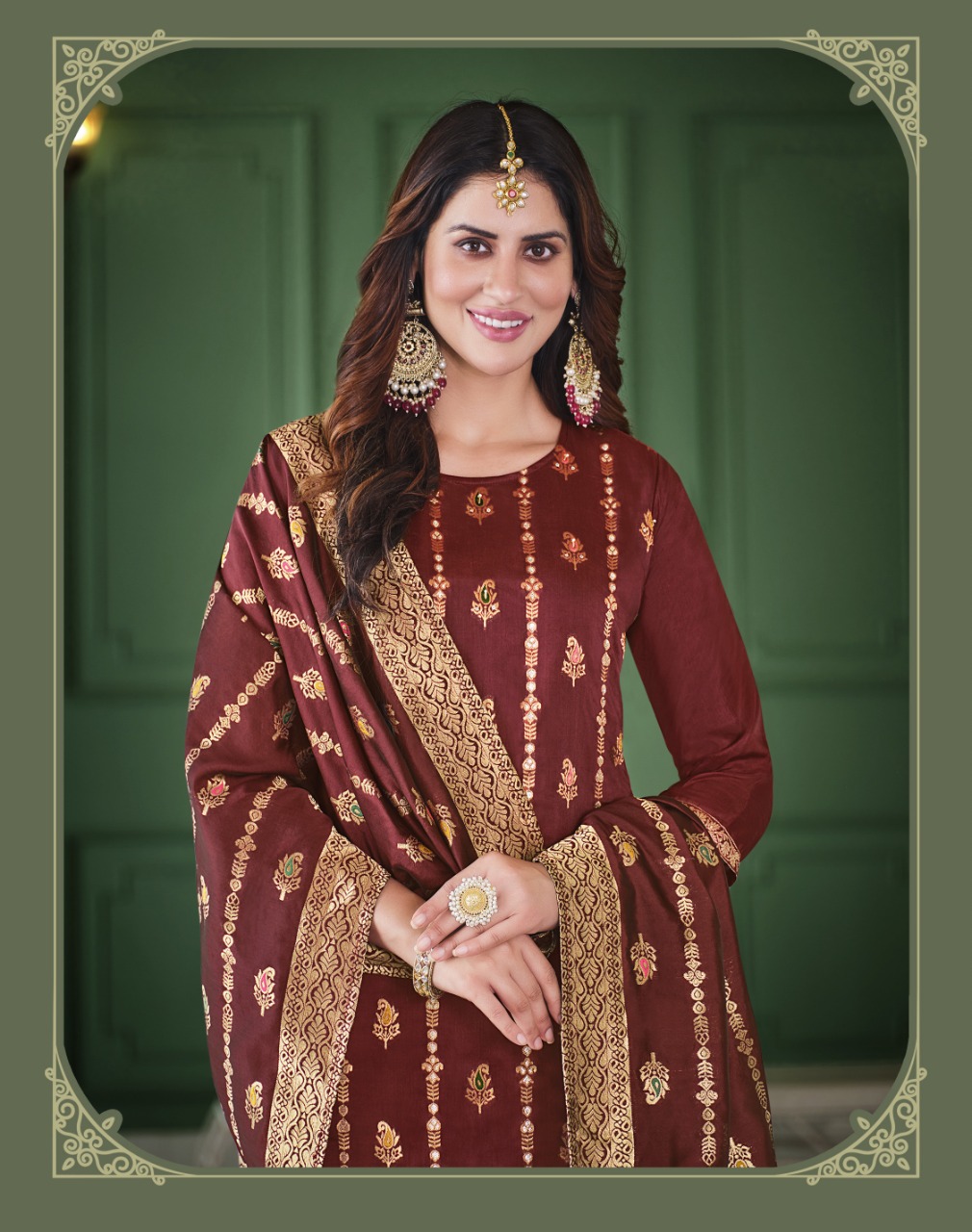 radhika   lifestyle banarasi vol 2 dola silk attractive look top bottom with dupatta catalog