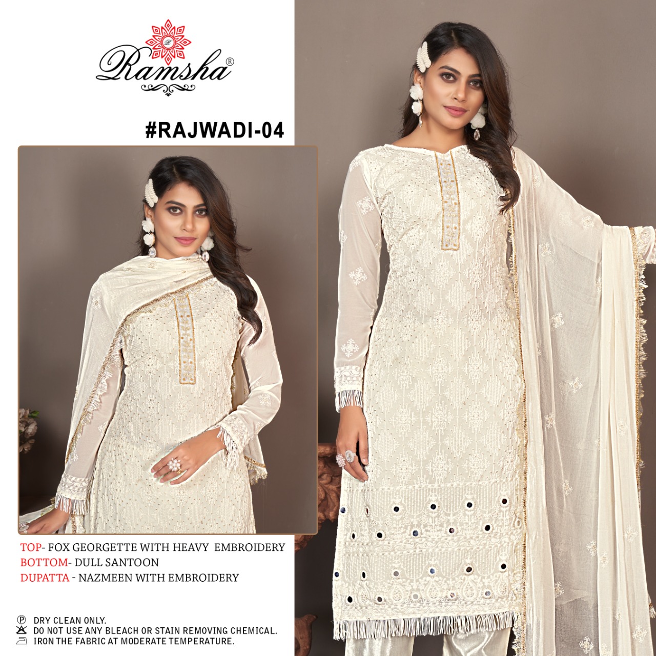 ramsha rajwadi 4 georgette catchy look salwar suit single