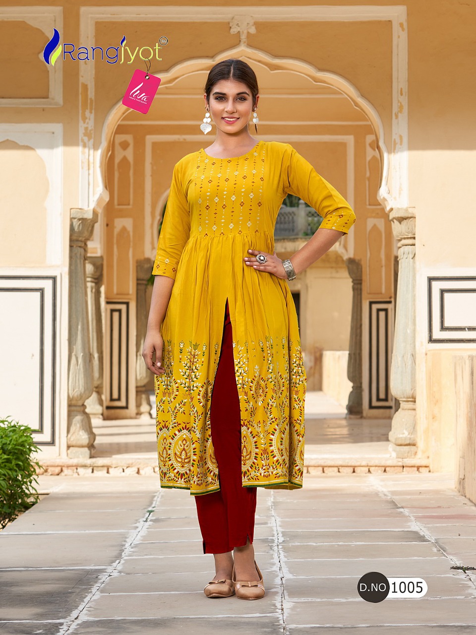 ranjjyot mihira rayon elegant kurti catalog