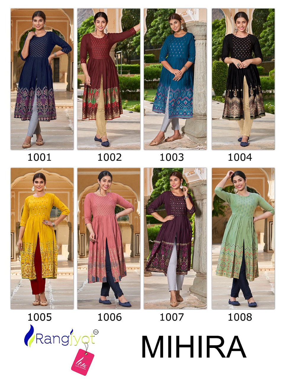 ranjjyot mihira rayon elegant kurti catalog