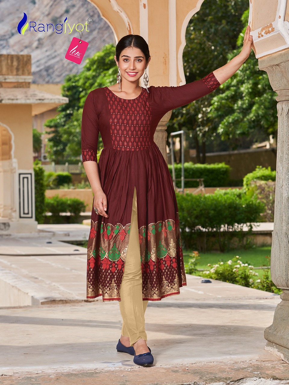 ranjjyot mihira rayon elegant kurti catalog