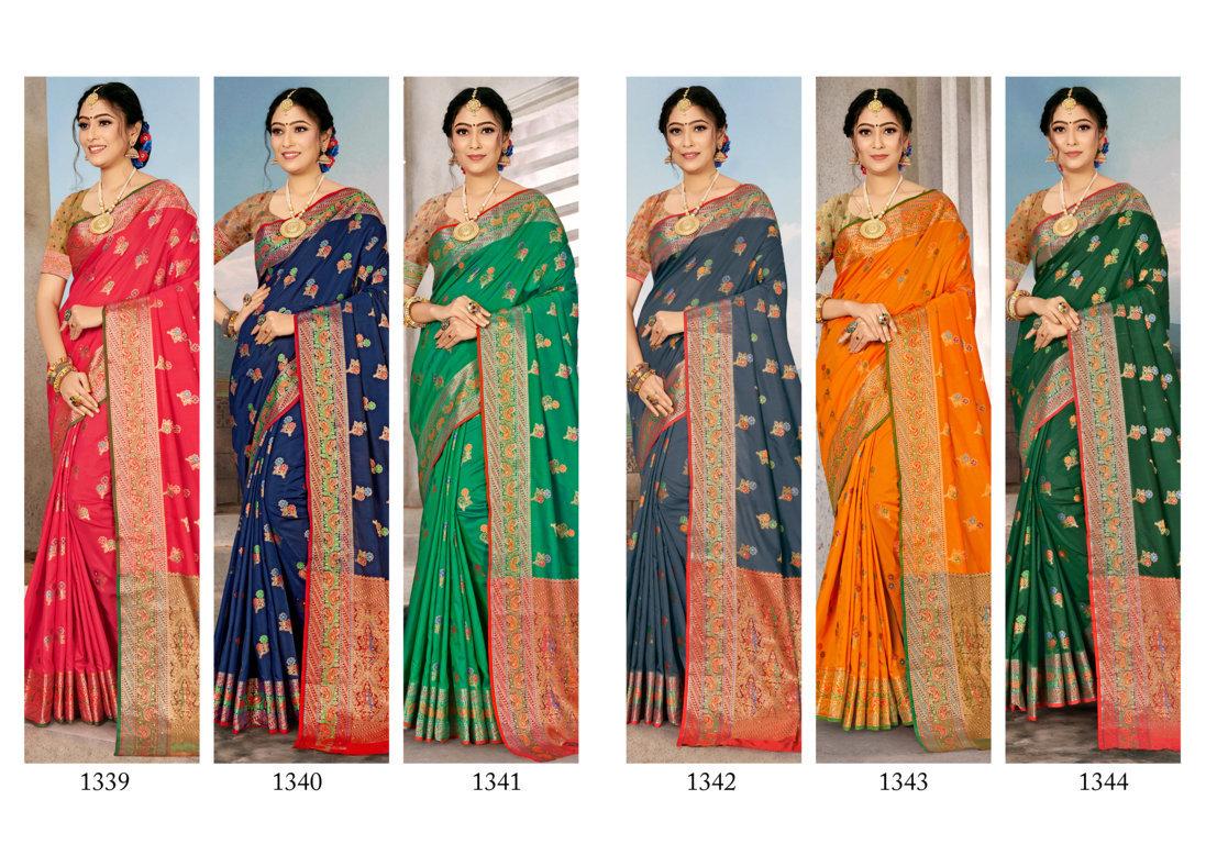 sangam print anushka silk elegant look saree catalog