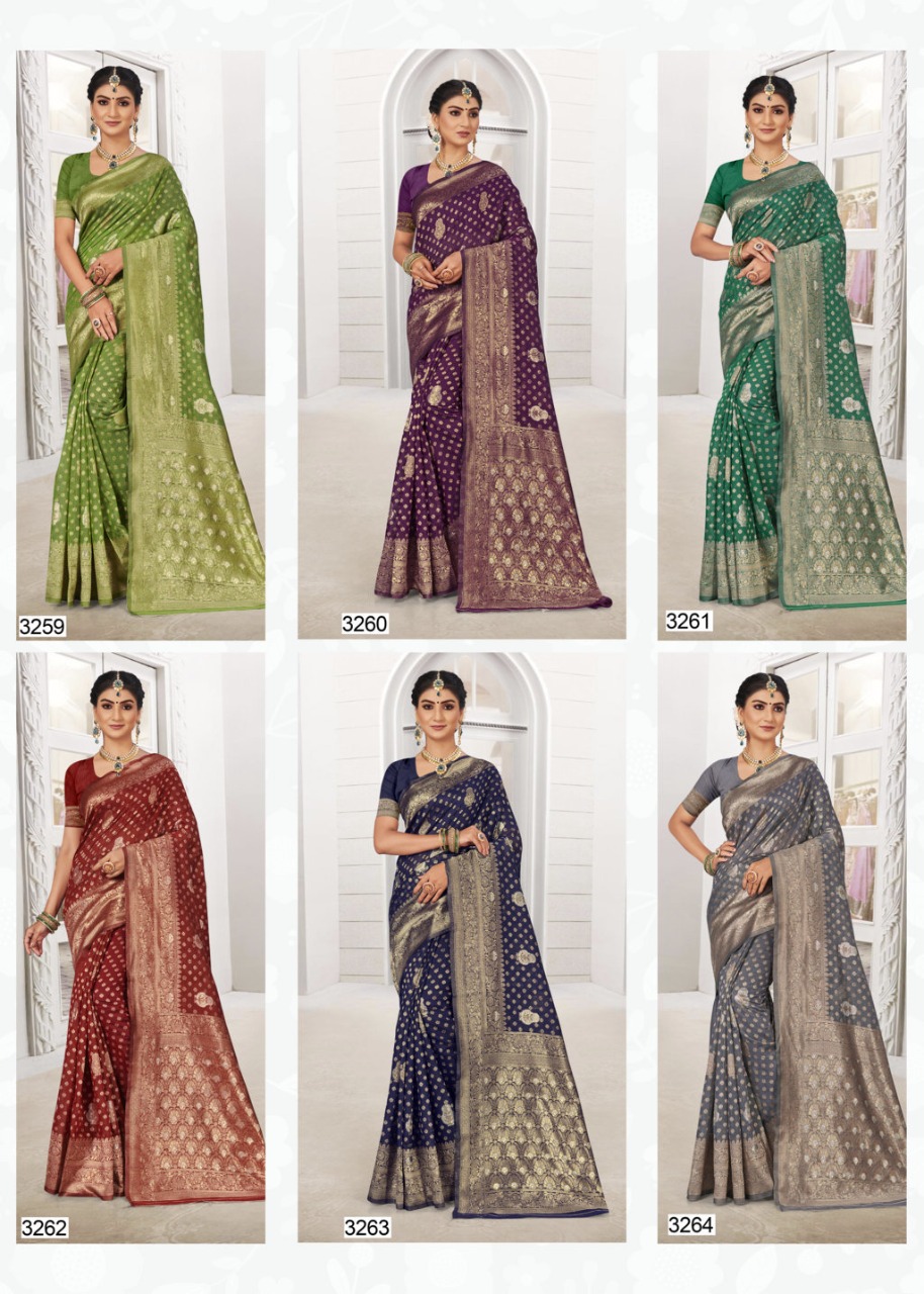 sangam print janshin silk regal look saree catalog