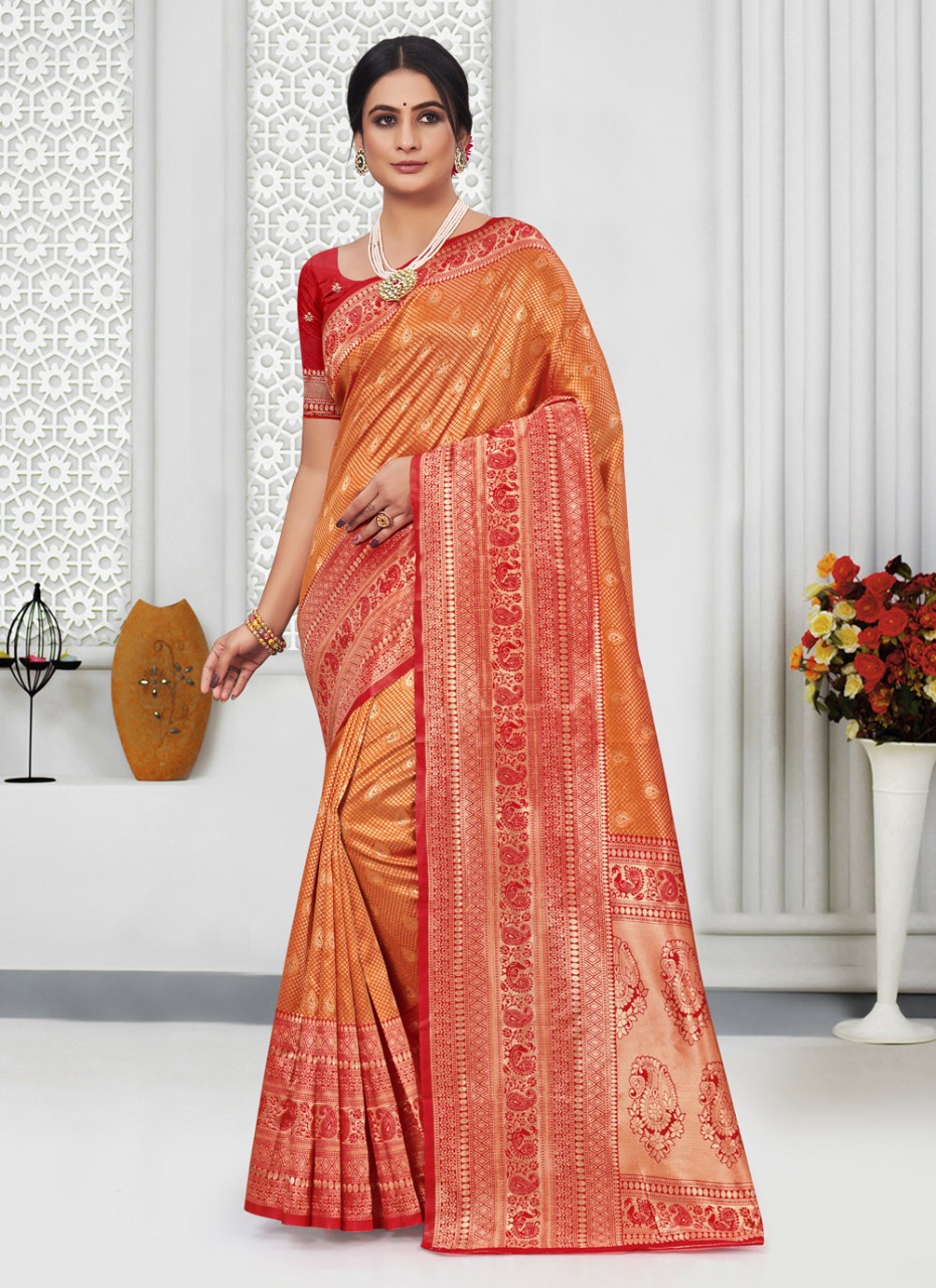 sangam print kamini silk silk festive look saree catalog