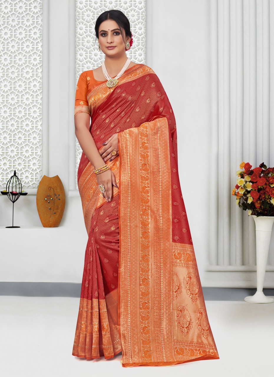 sangam print kamini silk silk festive look saree catalog