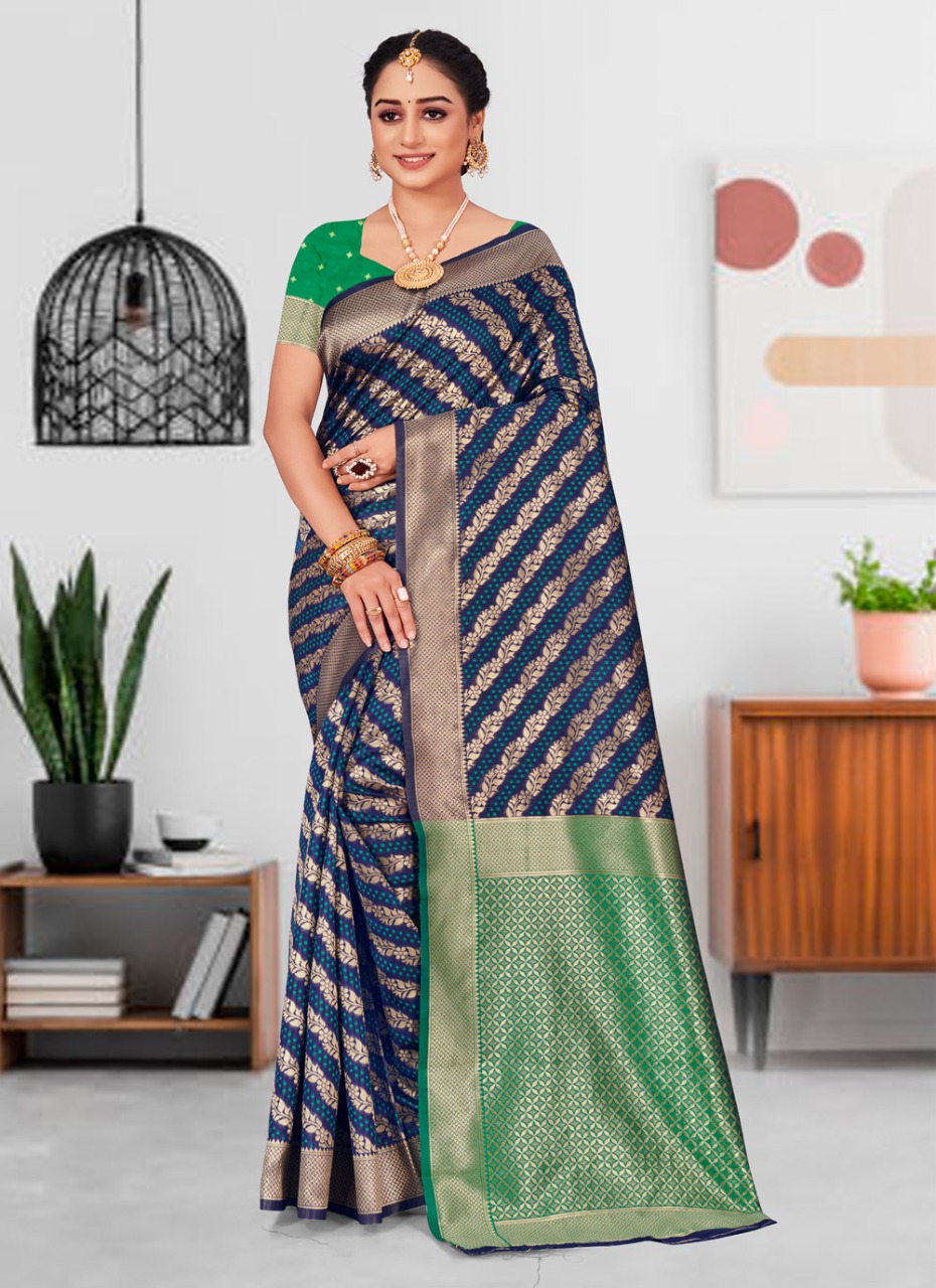 sangam print lajwanti silk regal look saree catalog