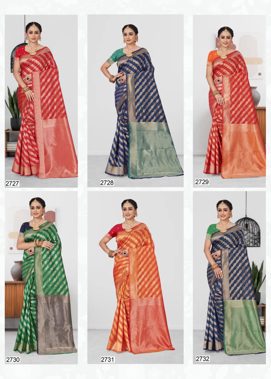 sangam print lajwanti silk regal look saree catalog