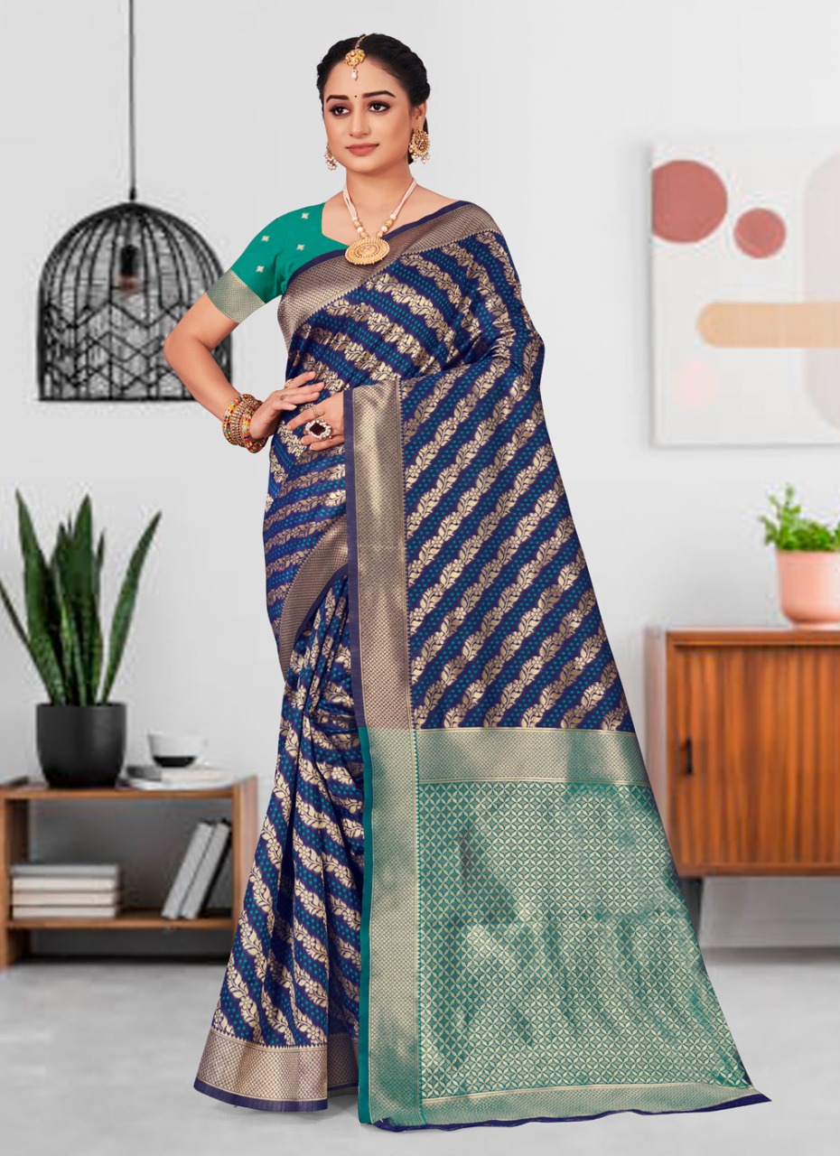 sangam print lajwanti silk regal look saree catalog