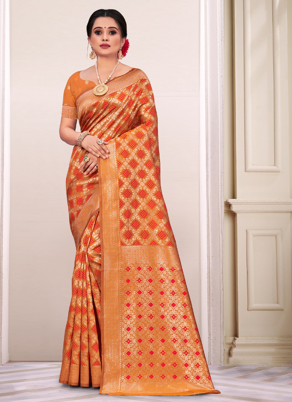 sangam print panihari silk silk festive look saree catalog