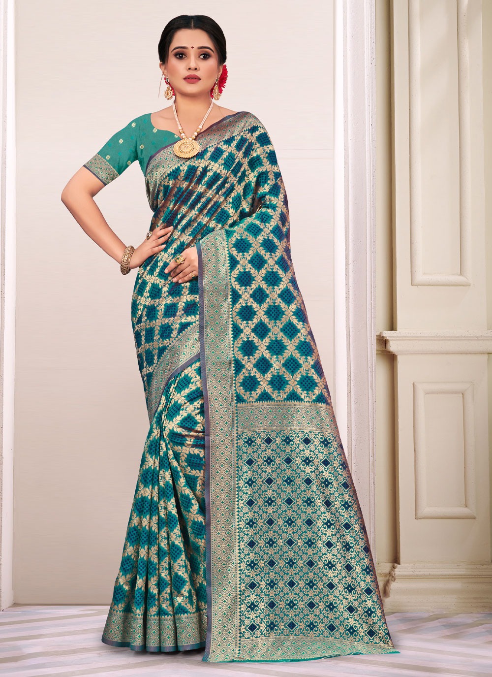 sangam print panihari silk silk festive look saree catalog