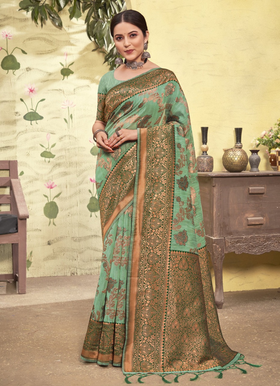 sangam print vasu pujya vol 4 cotton regal look saree catlog