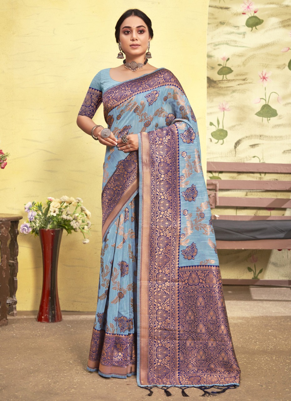 sangam print vasu pujya vol 4 cotton regal look saree catlog