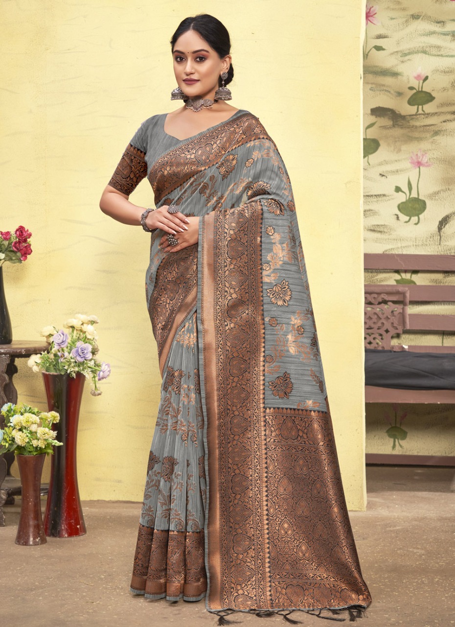 sangam print vasu pujya vol 4 cotton regal look saree catlog