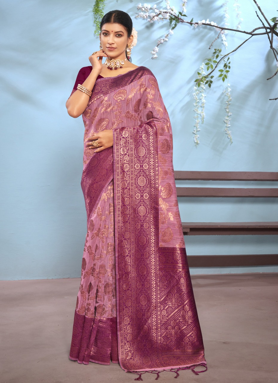 sangam print vasu pujya vol 5 cotton decent look saree catlog