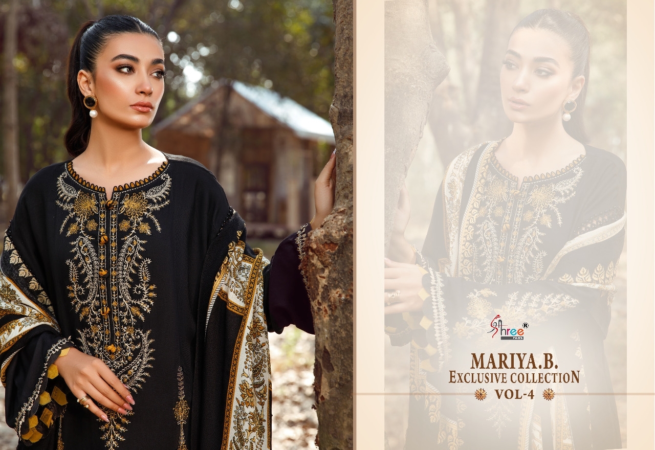 shree fab maria b exclusive collection vol 4 reyon elegant salwar suit with cotton dupatta catalog