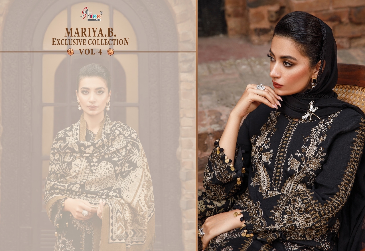 shree fab maria b exclusive collection vol 4 reyon elegant salwar suit with cotton dupatta catalog