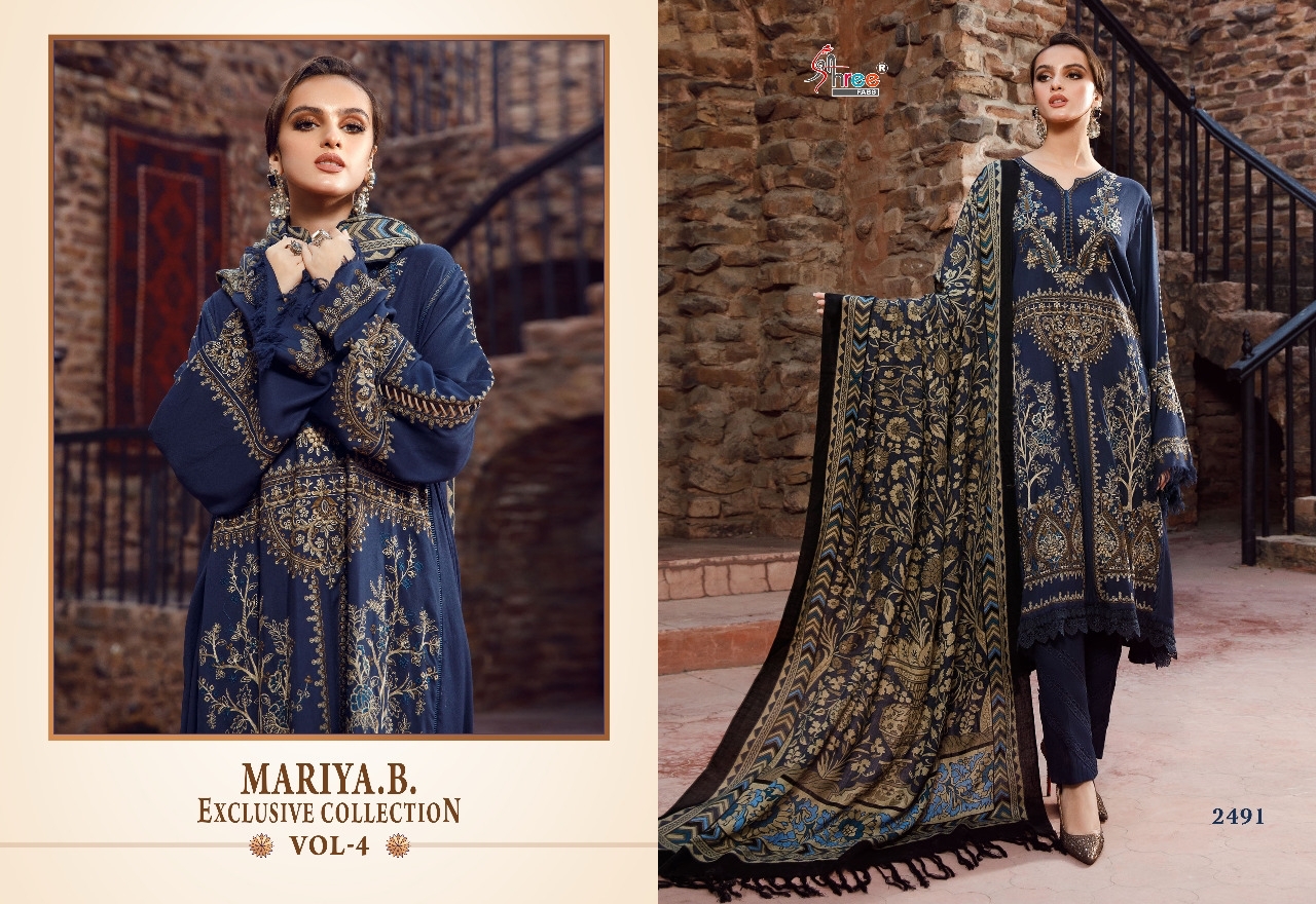 shree fab maria b exclusive collection vol 4 reyon elegant salwar suit with cotton dupatta catalog