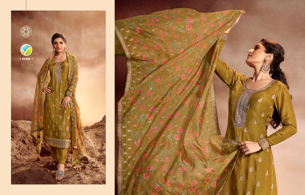 vinay fashion kaseesh Aashna dola decent embroidery look salwar suit catalog