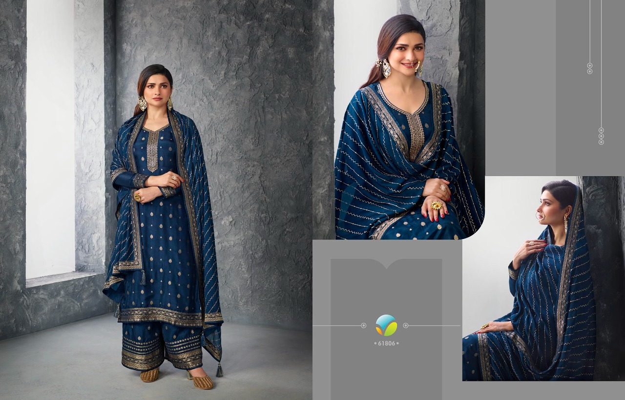 vinay fashion kaseesh glazze 2 dola jacouard festive look salwar suit catalog