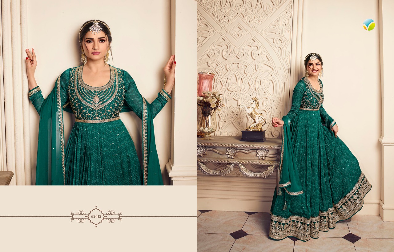 vinay fashion kaseesh gunjita chiffon festive look top with dupatta catalog