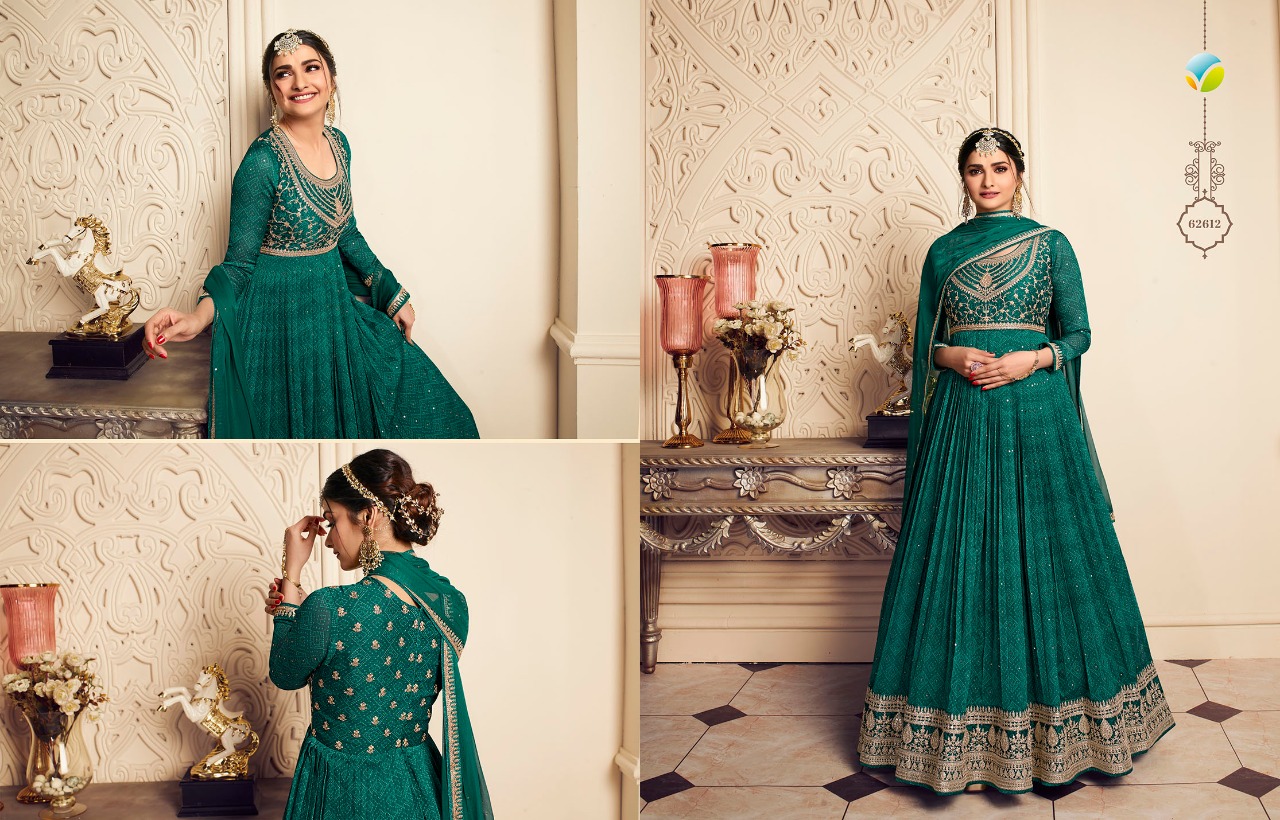 vinay fashion kaseesh gunjita chiffon festive look top with dupatta catalog