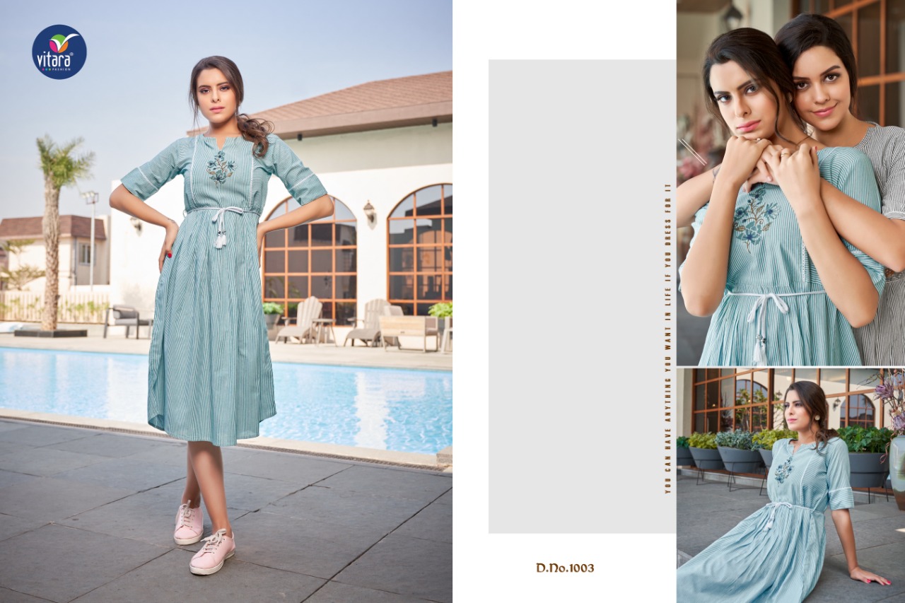 vitara fashion venila cotton authentic fabrick kurti catalog