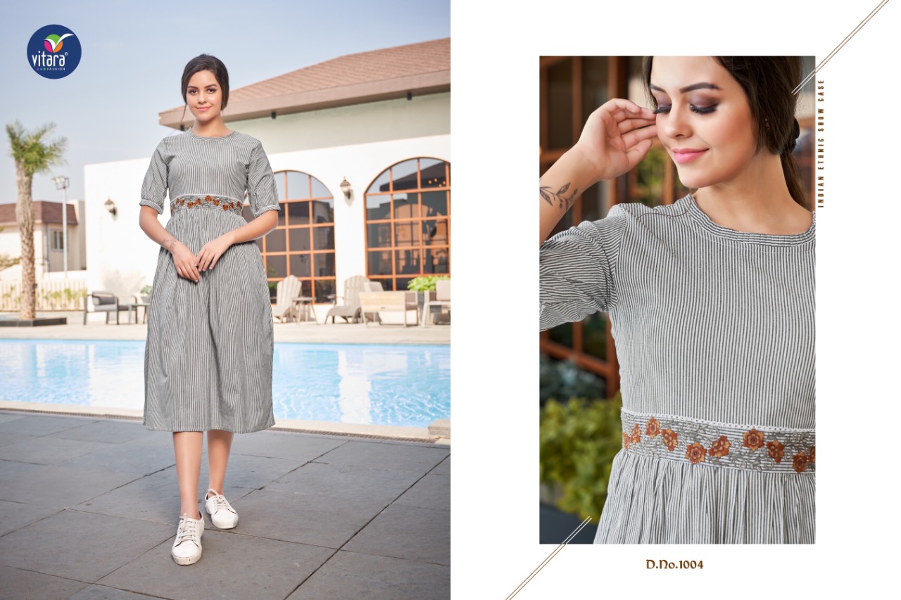 vitara fashion venila cotton authentic fabrick kurti catalog