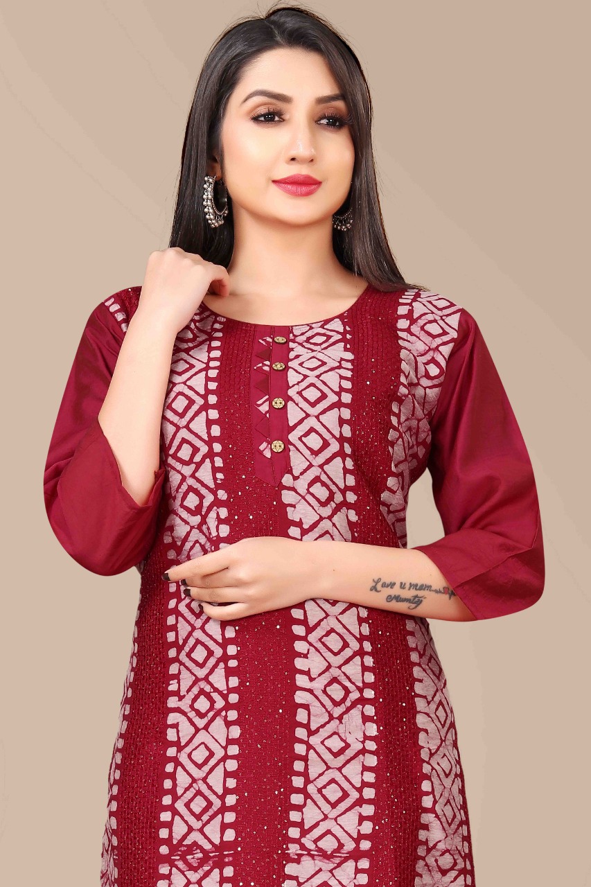 Wlosea fashion sku 5001 to 5005 chanderi elegant kurti size set