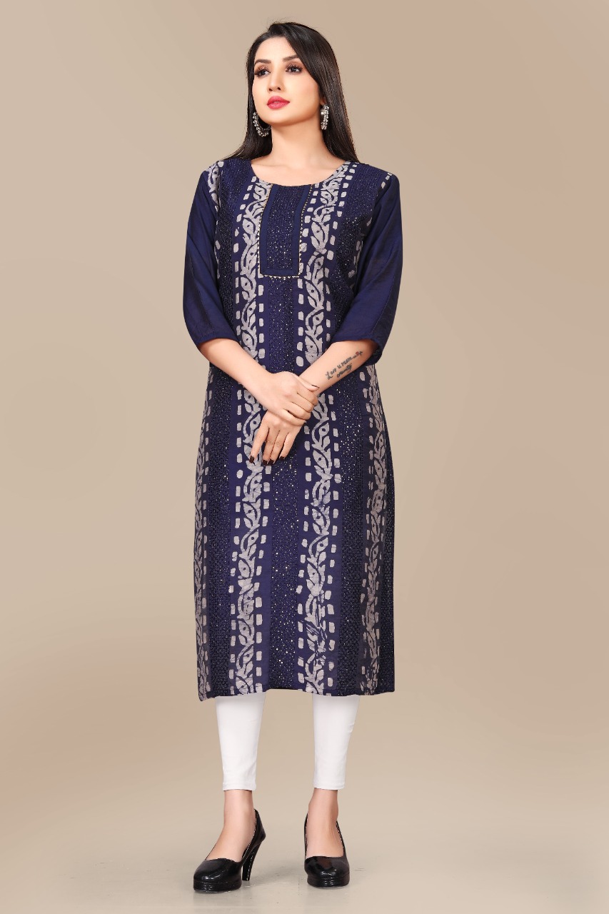 Wlosea fashion sku 5001 to 5005 chanderi elegant kurti size set