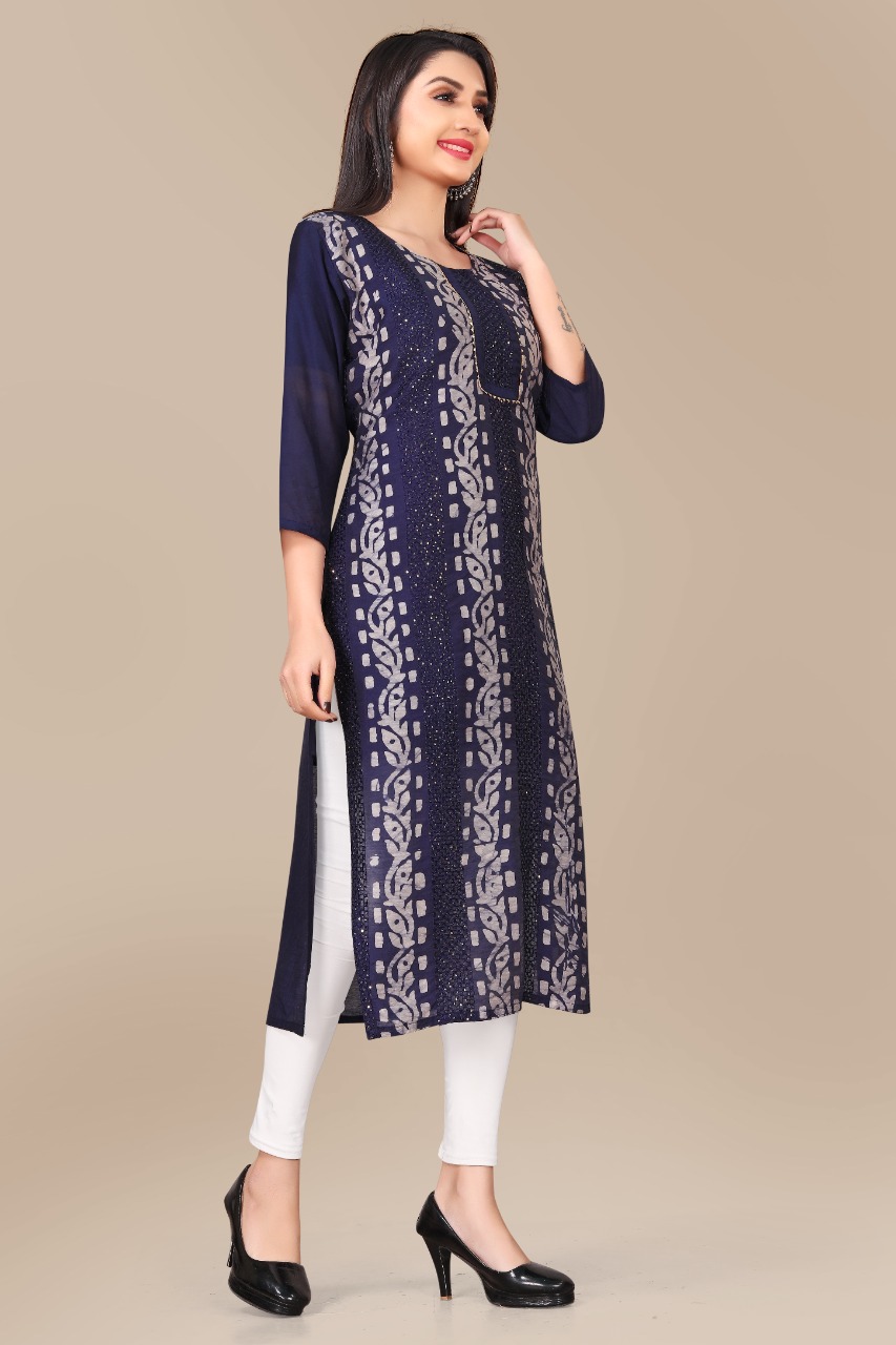 Wlosea fashion sku 5001 to 5005 chanderi elegant kurti size set