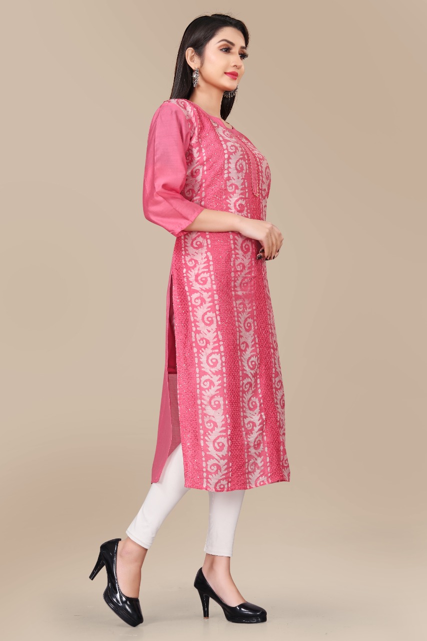 Wlosea fashion sku 5001 to 5005 chanderi elegant kurti size set