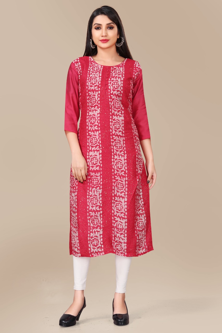 Wlosea fashion sku 5001 to 5005 chanderi elegant kurti size set