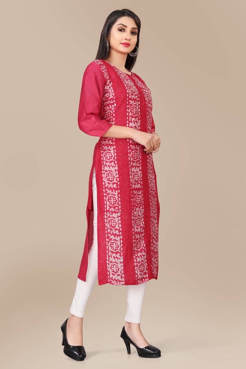 Wlosea fashion sku 5001 to 5005 chanderi elegant kurti size set