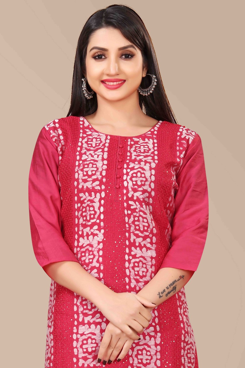 Wlosea fashion sku 5001 to 5005 chanderi elegant kurti size set