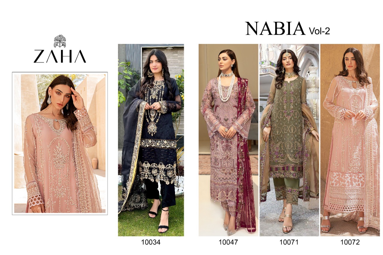 zaha nabia vol 2 georgette elegant salwar suit catalog