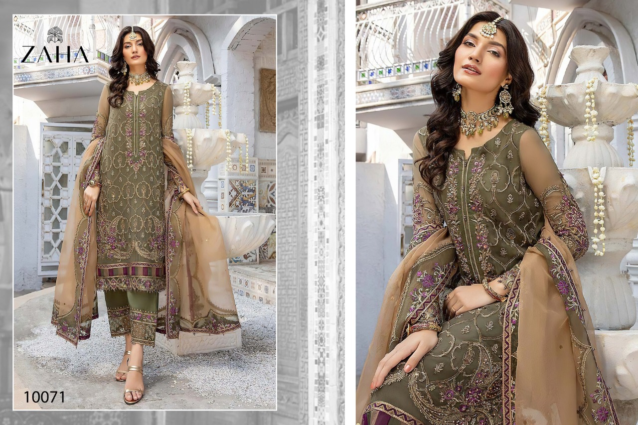 zaha nabia vol 2 georgette elegant salwar suit catalog